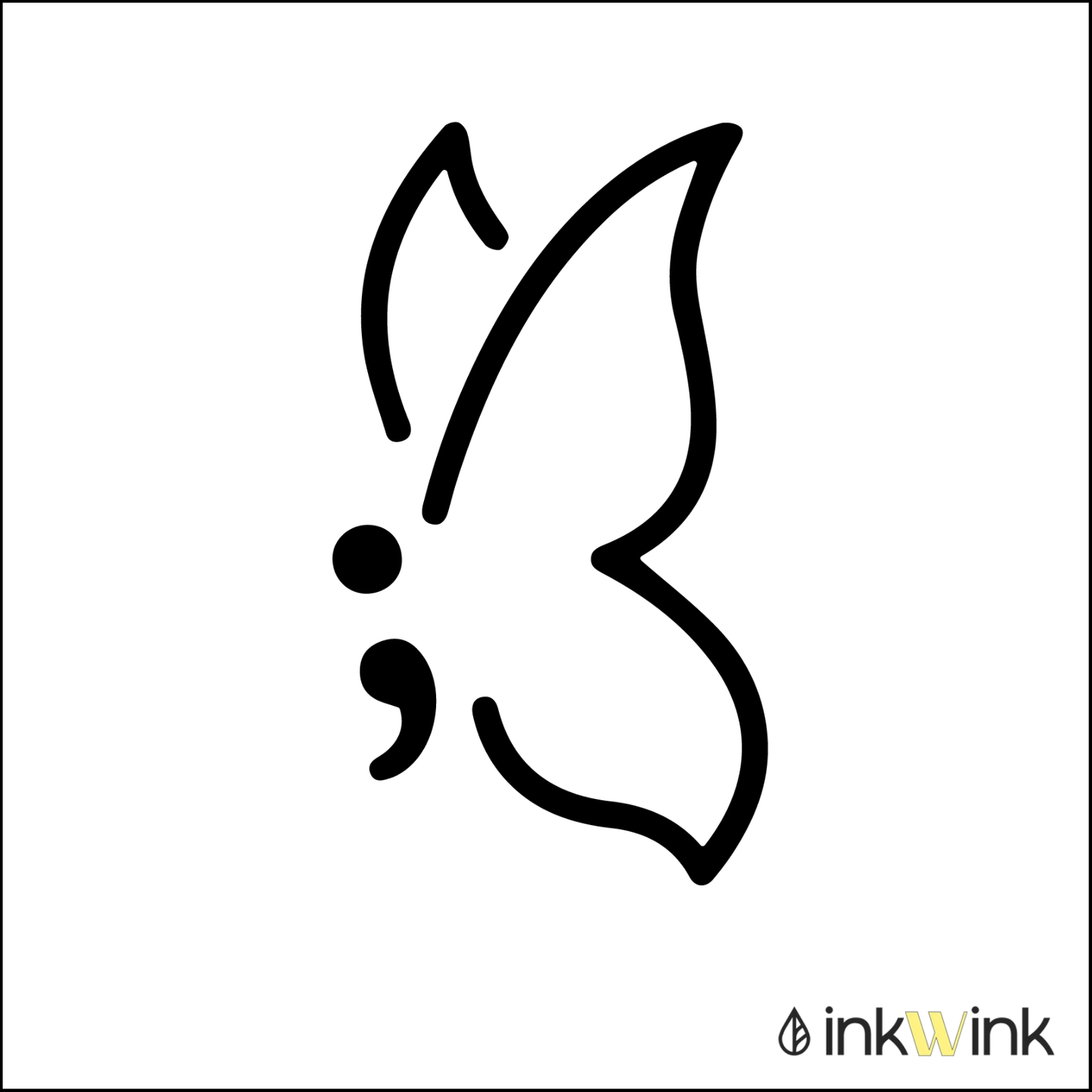 Semicolon Butterfly Tattoo